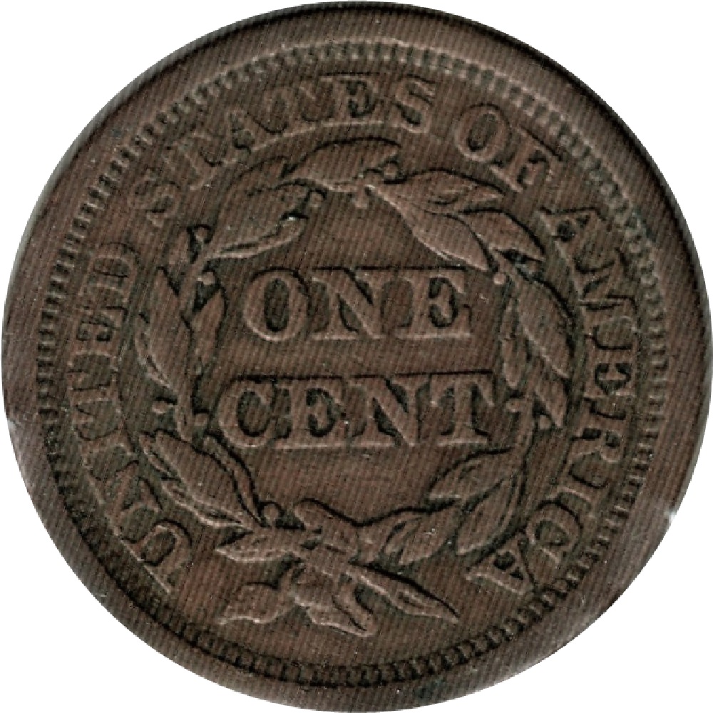 1850-1c-Braided-Hair-Large-Cent-1-Of-4